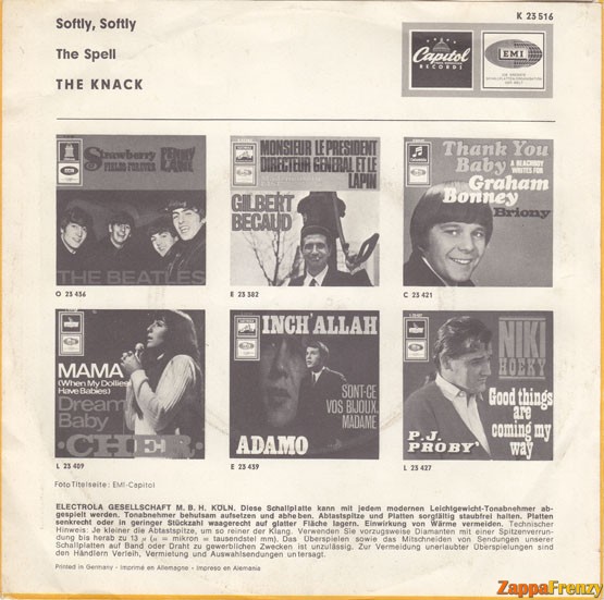 Softly, Softly Picture Sleeve